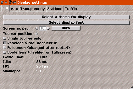 Display Settings dialog