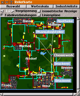 Reliefkarte Industrieabnehmer